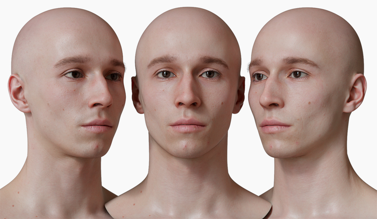 Male 3d head scan download